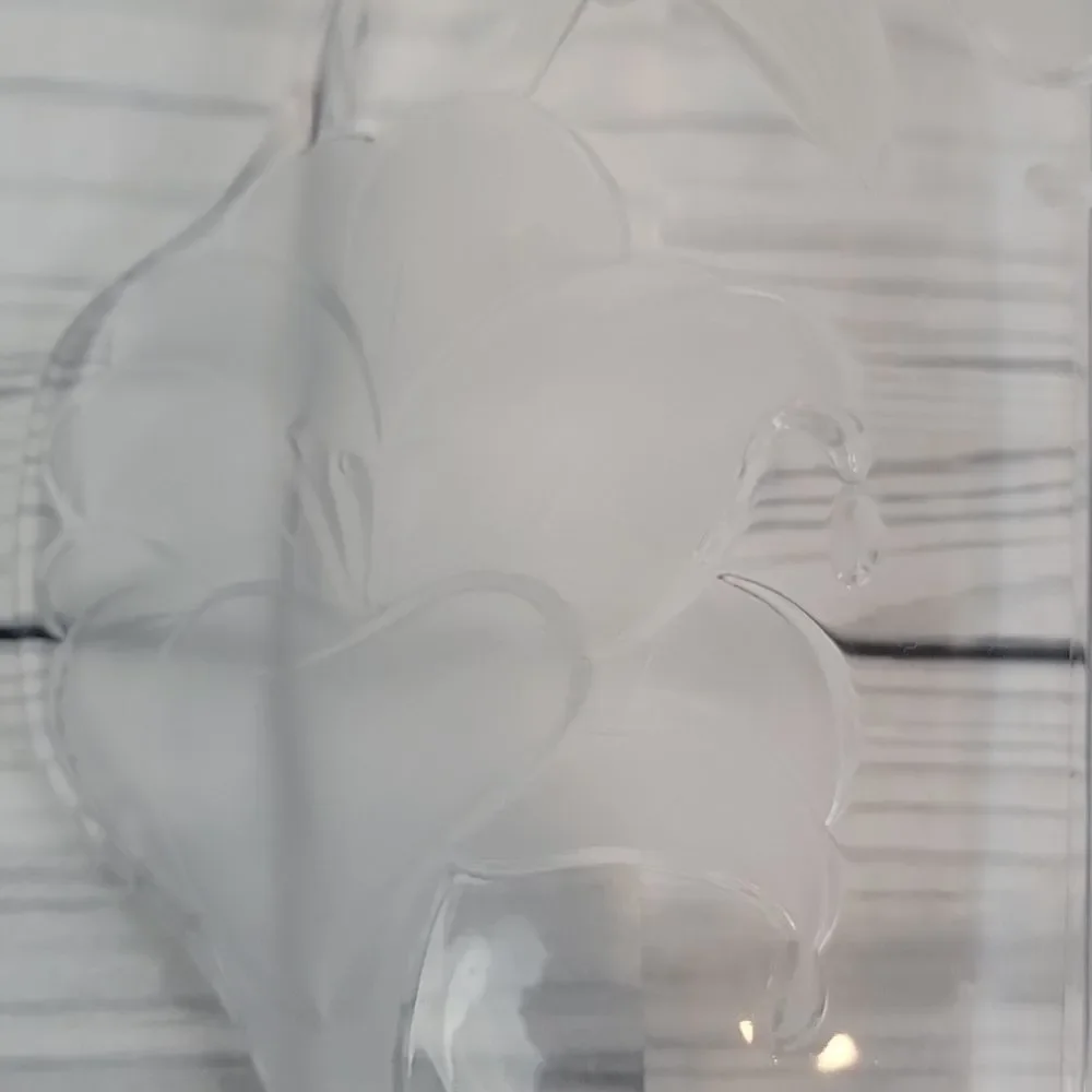 Crystal Clear Studios Lilly Glass Serving Tray Vintage 80s With Original Box